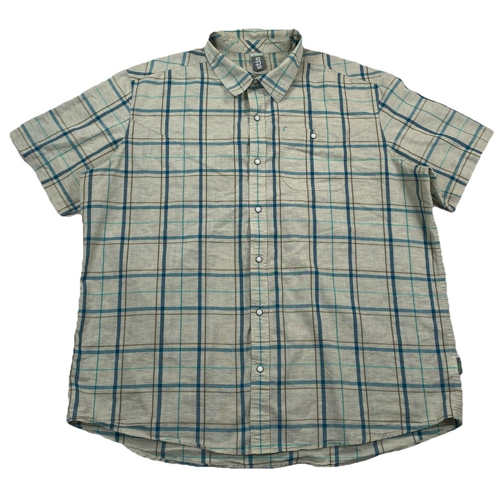 Stio Pearl Snap Shirt Button Up Short Sleeve Men's‎ XXL